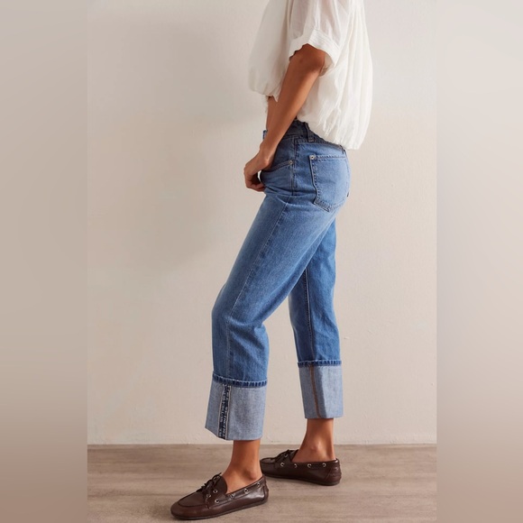 NWT We The Free Slim Shade Selvedge Jeans~ True Blue - Picture 1 of 7